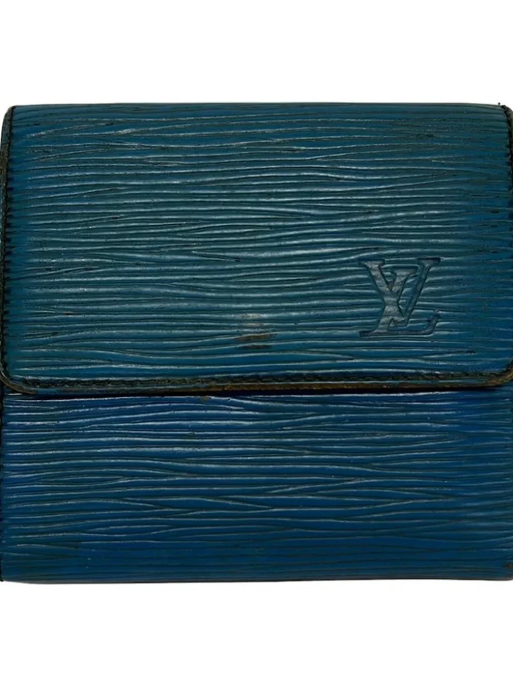 LOUIS VUITTON Porte Monnaie Billets Cartes Credit M63485 Toledo Blue Epi